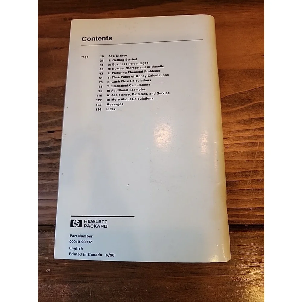 Vintage HP 10B BUSINESS Calculator With Manual, 1987, For Parts, Doesn't Work‎
